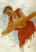 Carl Larsson flicka vid rack Spain oil painting artist